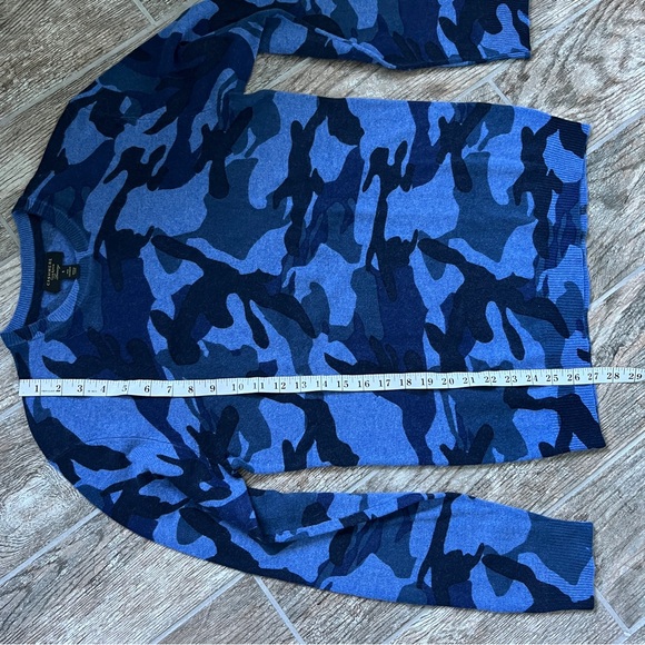 Club Room 100% Cashmere Camouflage Long Sleeve Crew Neck Sweater, Men’s Small - Picture 4 of 7